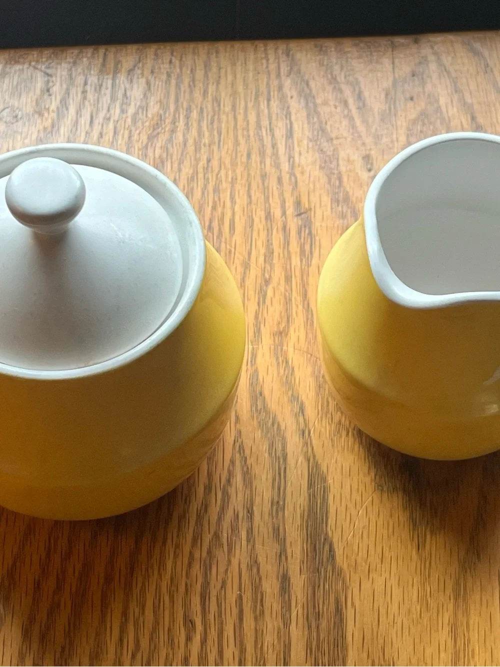 Vintage MCM 70’s Mikasa Yellow Sugar & Creamer Set Vibrant - 2257